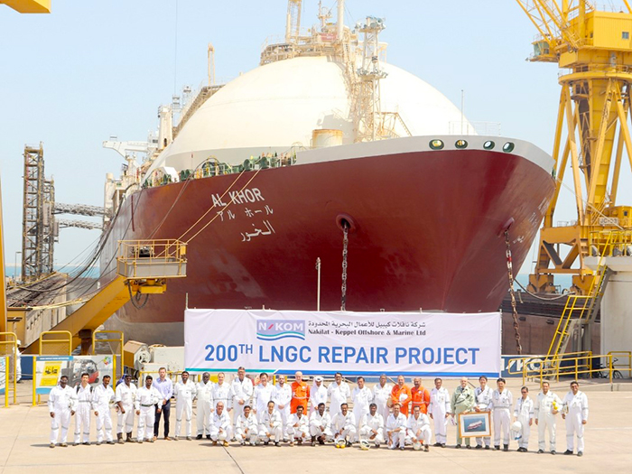 Qatar shipyard accomplishes 200th LNG service provider drydocking image description