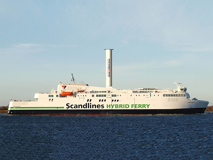 Scandlines to include blades sail to crossbreed ferryboat image description