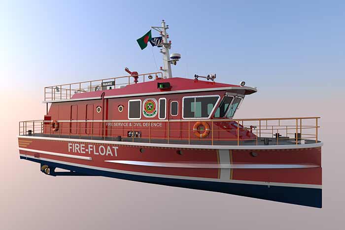 Robert Allan develops 2 river solution fireboats for Bangladesh
