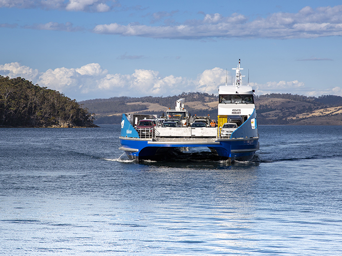 All- light weight aluminum Tasmanian ferryboat attributes Schottel propulsion
