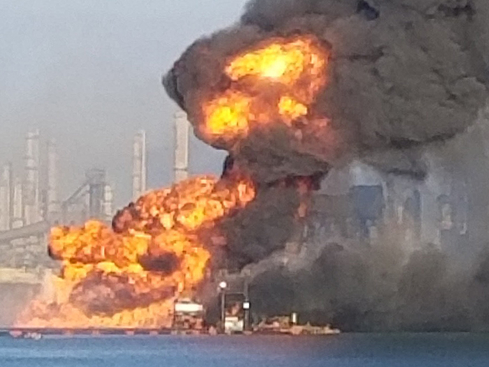 Pollution as well as salvage feedback adheres to fatal dredge fire as well as surge image description