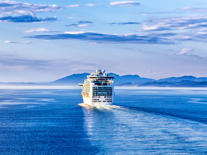 cruise ship at sea