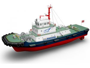 Ammonia-fueled tugboat