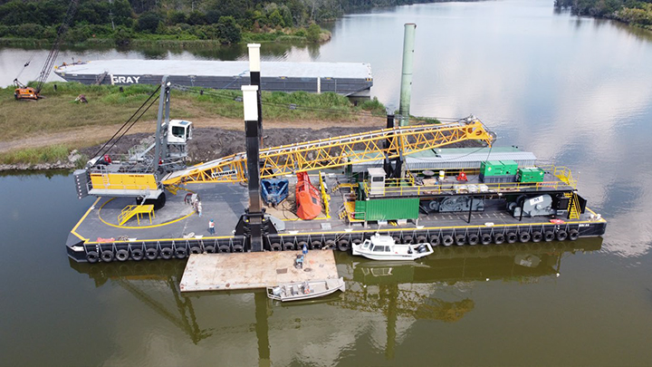 BOY Services provides strolling potato dredge barge