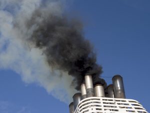 Carbon emitting smoke stack