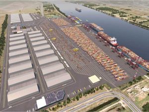 Rendering of proposed Plaquemines port