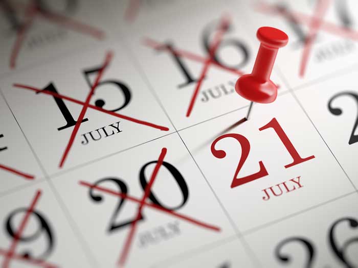 Pin marks Subchapter M deadline date on calendar