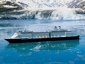 Three Carnival brands plan to resume Alaska cruises in July, including Holland America Line, offering seven-day itineraries aboard Nieuw Amsterdam. [Image: Holland America Line]
