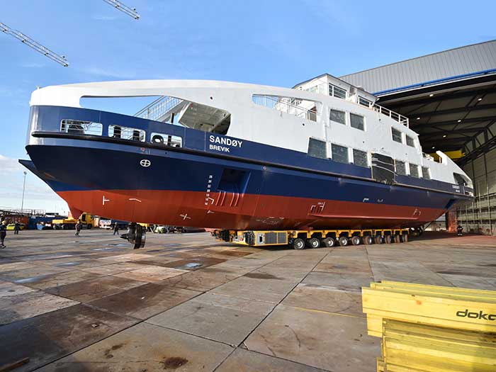 Ferry at shipyard