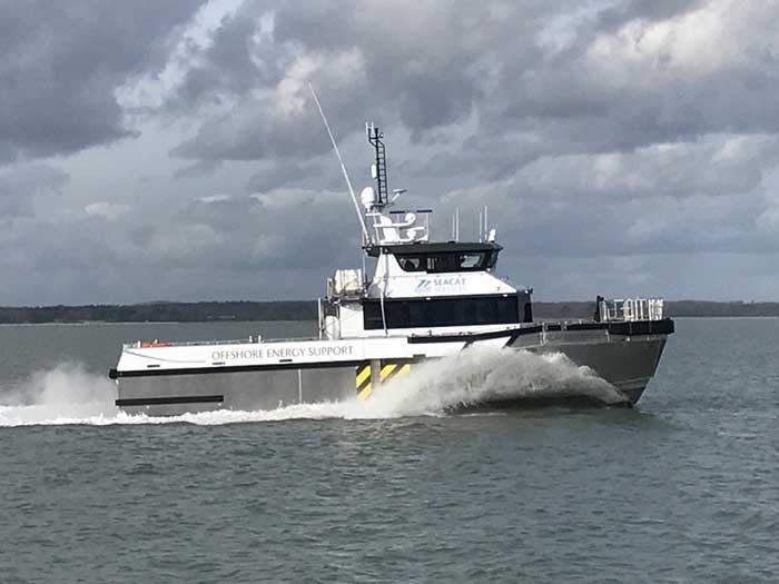 Seacat Enterprise has transited to and completed its first operational assignments at the Triton Knoll Offshore Wind Farm using Hydrogenated Vegetable Oil (HVO) as a fuel.