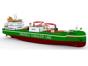 Green LNG bunkering vessel