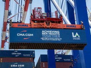 container being loaded