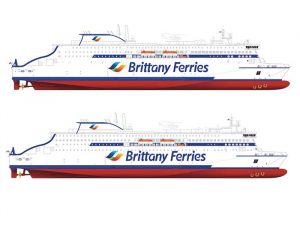 Two Stena RoRo E-Flexer vesselss