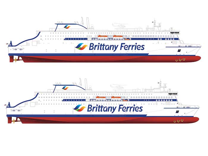 Two Stena RoRo E-Flexer vesselss