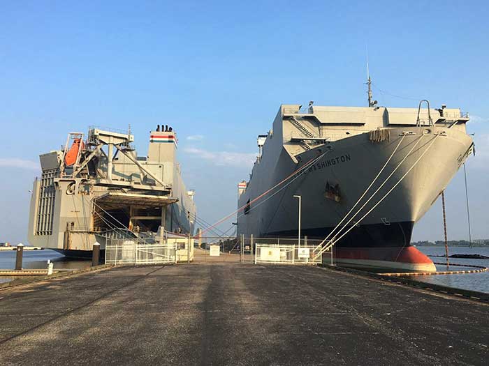 Two RRF vessels at dock