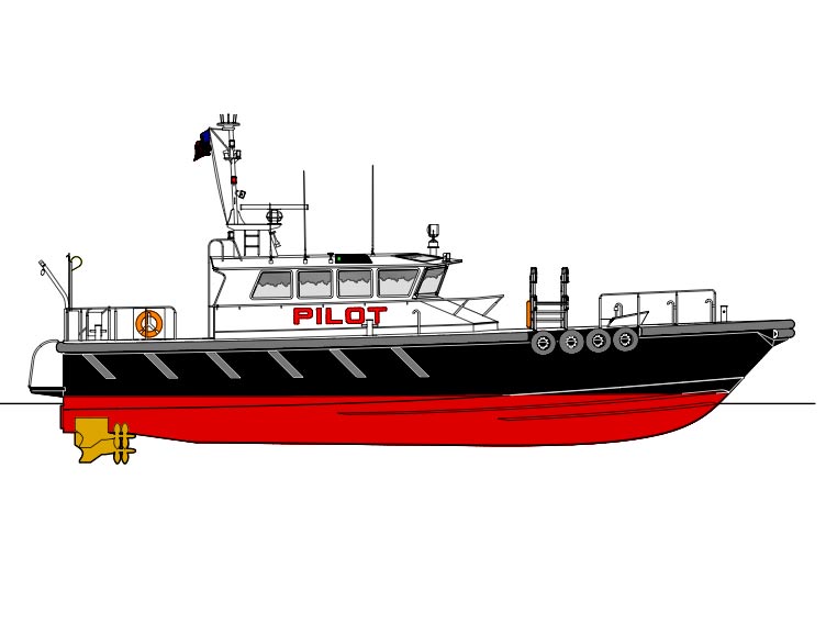 Profile drawing of new pilot boat