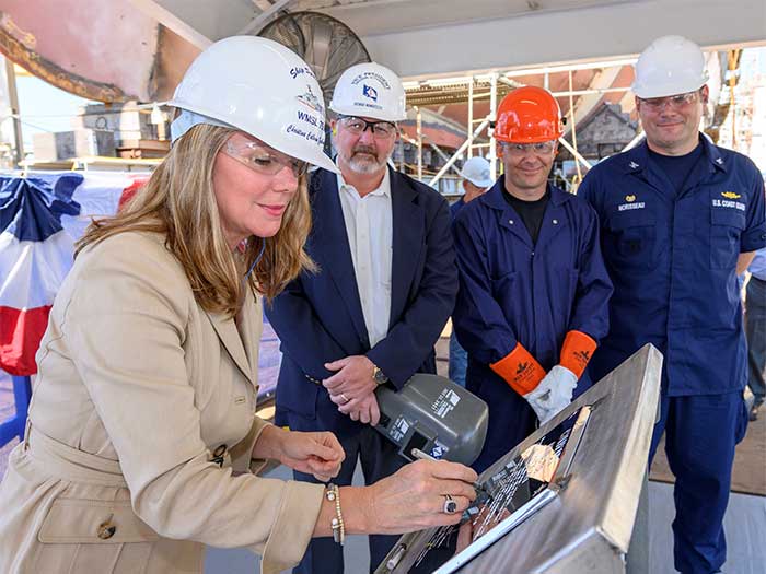 Shipyard keel authentication ceremony