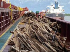 Timber aboard ship