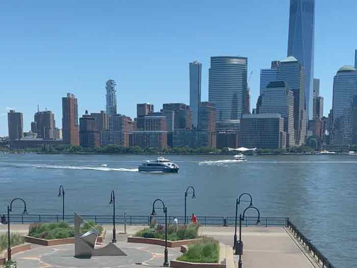 View of NY Harbor from hotel