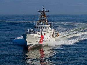 Fast Response Cutter USCGC Glen Harris during a shakedown cruise in the Gulf of Mexico earlier this year.