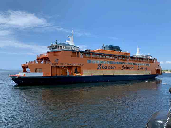 Ferry seen from side