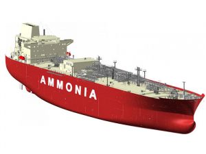 Red hulled ammonia carrier
