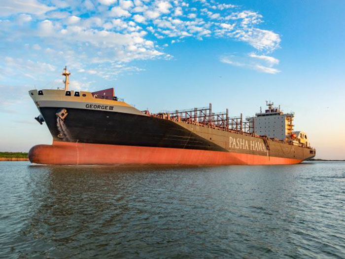 Pasha Hawaii's M/V George III on sea trials