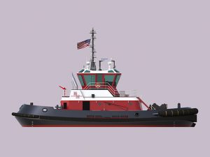 Tugboat in Bay Houston livery