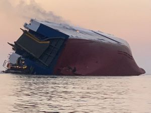 Goldem Ray following capsize