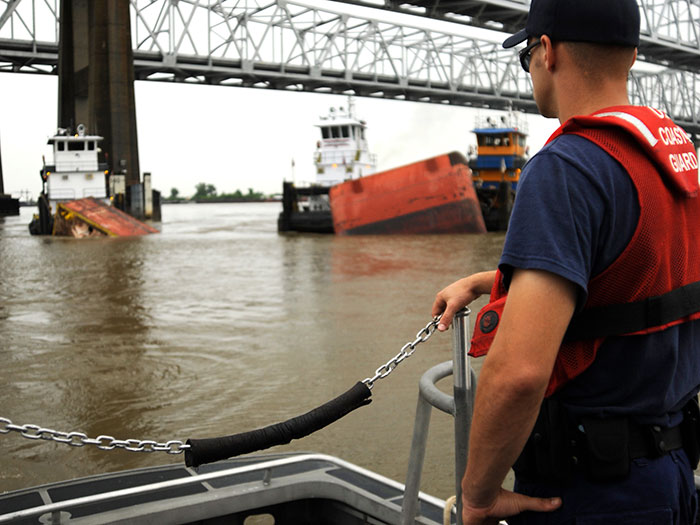 Sunken towboat