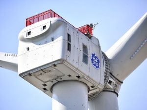 Wind turbine close up