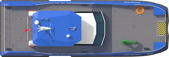 Plam view of methanol-fueled CTV