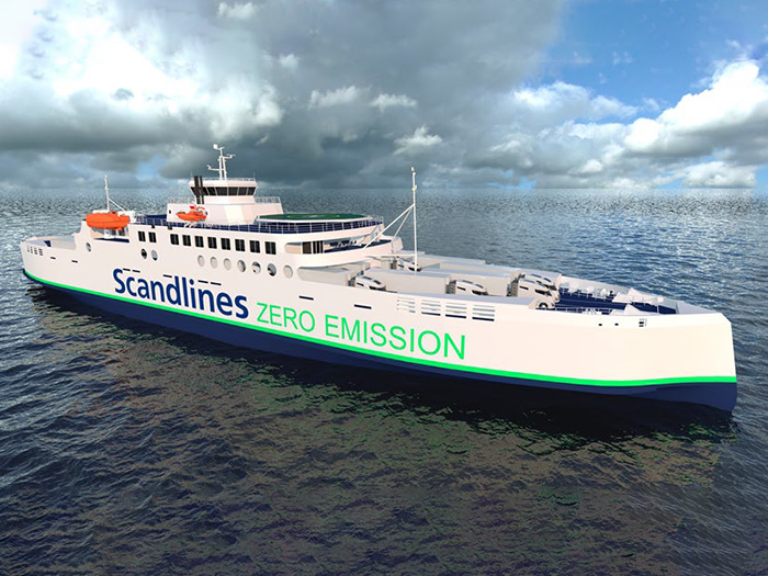 Zero-emissions freight ferry