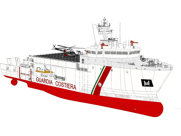 Multirole Italian Coast Guard vessel