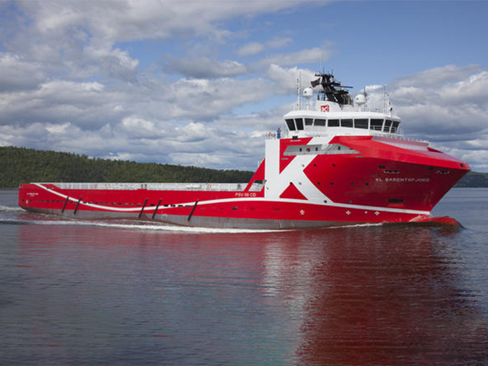 PSV with K-Line Offshore paint job