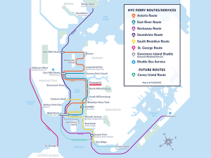 NYC Ferry map
