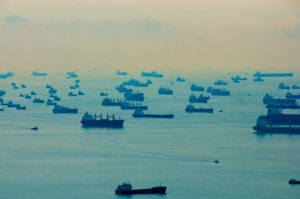 Ships wait as port congestion causes backup