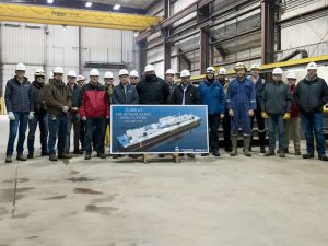 Group at start of construction ceremony