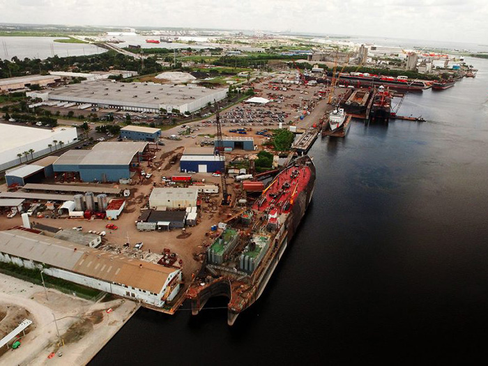 Aerial view of Gulf Marine Repair