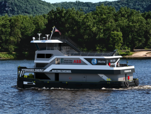 The M/V Hydrogen One, the world's first methanol-fueled towboat, is set to debut in 2023.