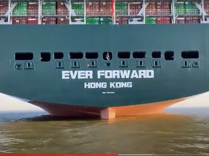 Grounded containership Ever Forward