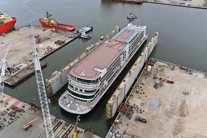 Viking Mississippi in floating dock