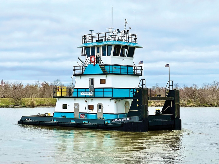 The M/V Captain Walter towboat built for Crescent Marine Towing