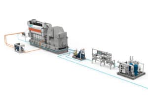 Nethanol fueled engine and fuel supply system layout