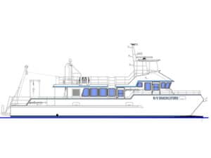 profile view of AAM research vessel