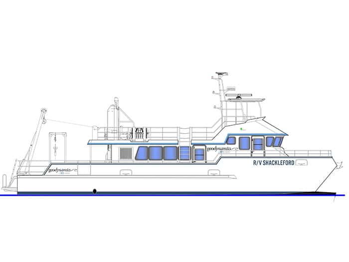 profile view of AAM research vessel