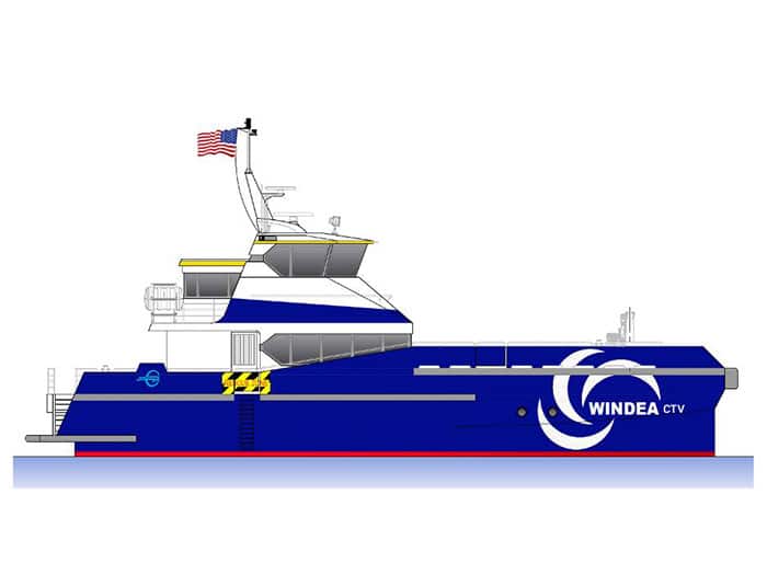 Incat Crowther designed WINDEA CTV vessels will be hybrid ready.