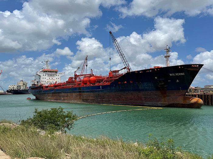 MT Wolverine at International Shipbreaking's facility prior to recycling.