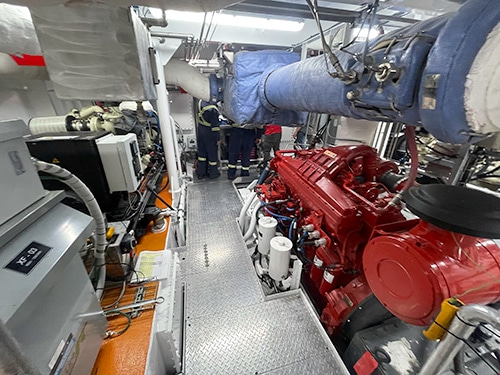 crab vessel engine room