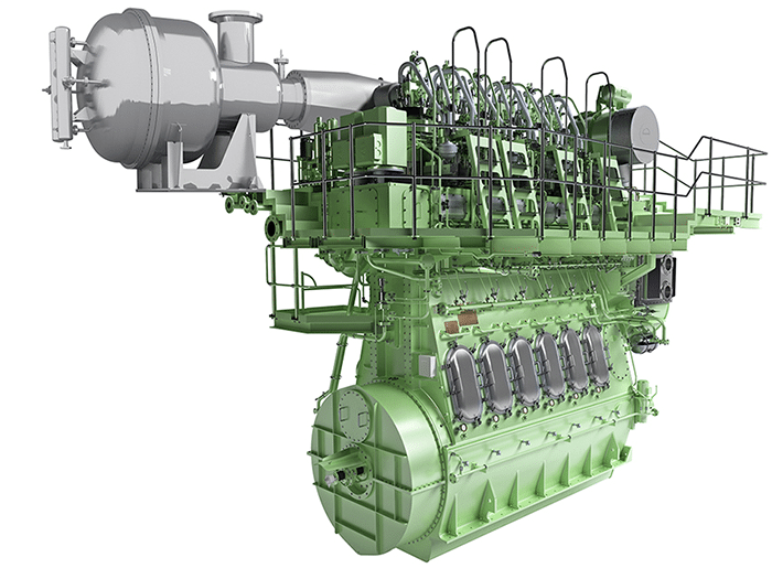 Engine with SCR solution